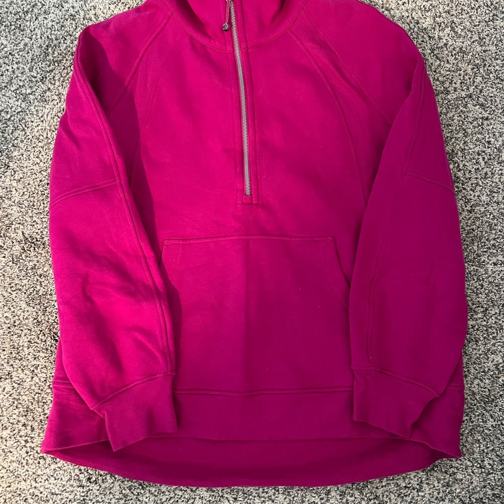 Vibrant Pink Quarter-Zip Pullover